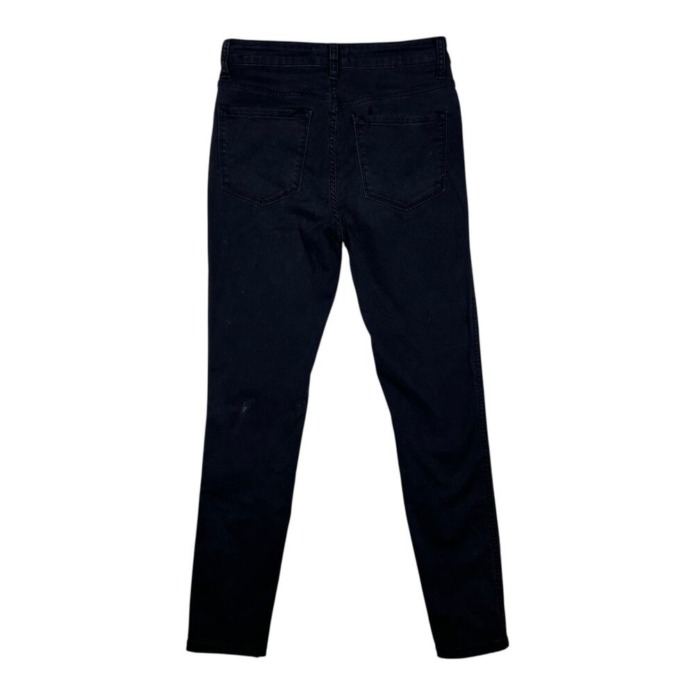 Vervet Jeans Women's 26 Black Skinny High‎ Rise Ankle Button Fly Stretch Denim